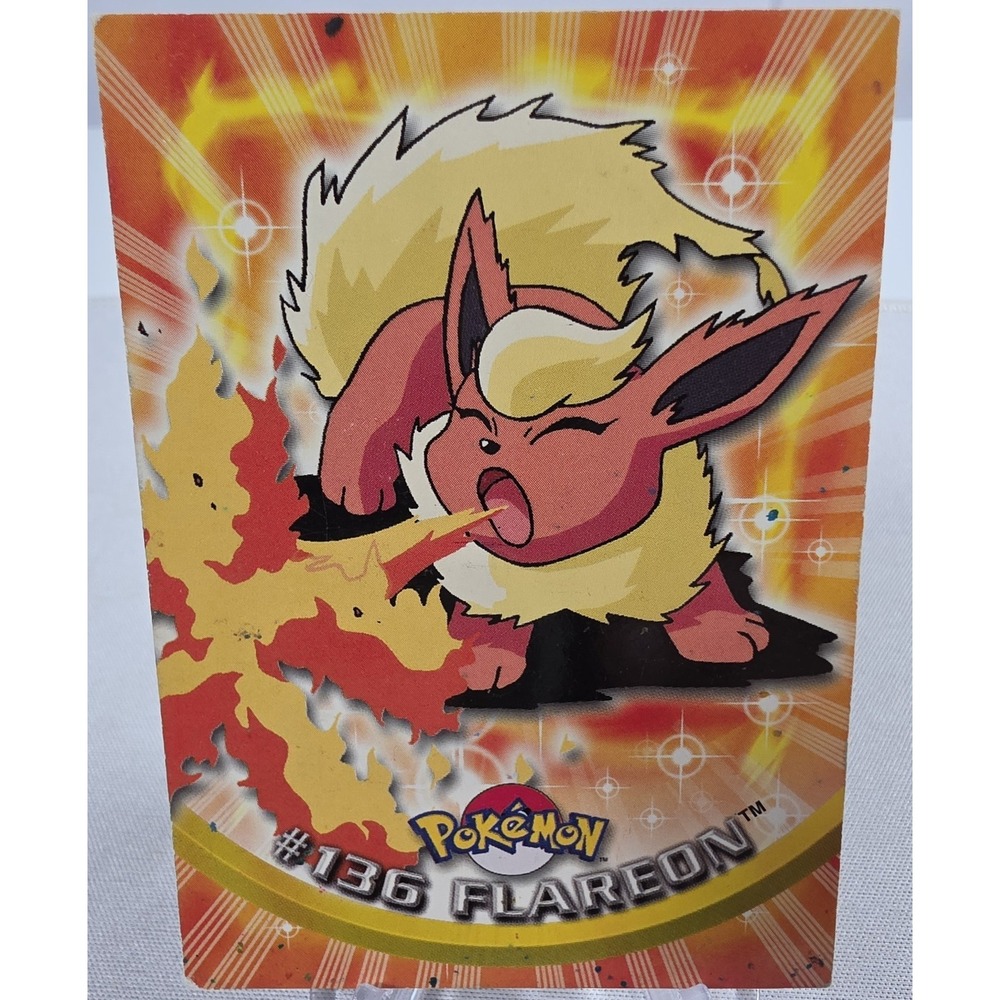 Topps Pokemon Flareon #136 Trading Card Series 3 Blue Logo NM